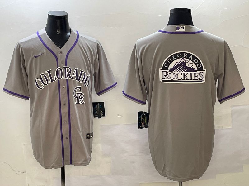 Men Colorado Rockies Blank Grey Game 2025 Nike MLB Jersey style 4->colorado rockies->MLB Jersey